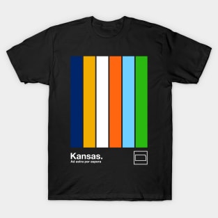 Kansas State Flag  // Original Minimalist Artwork Poster Design T-Shirt